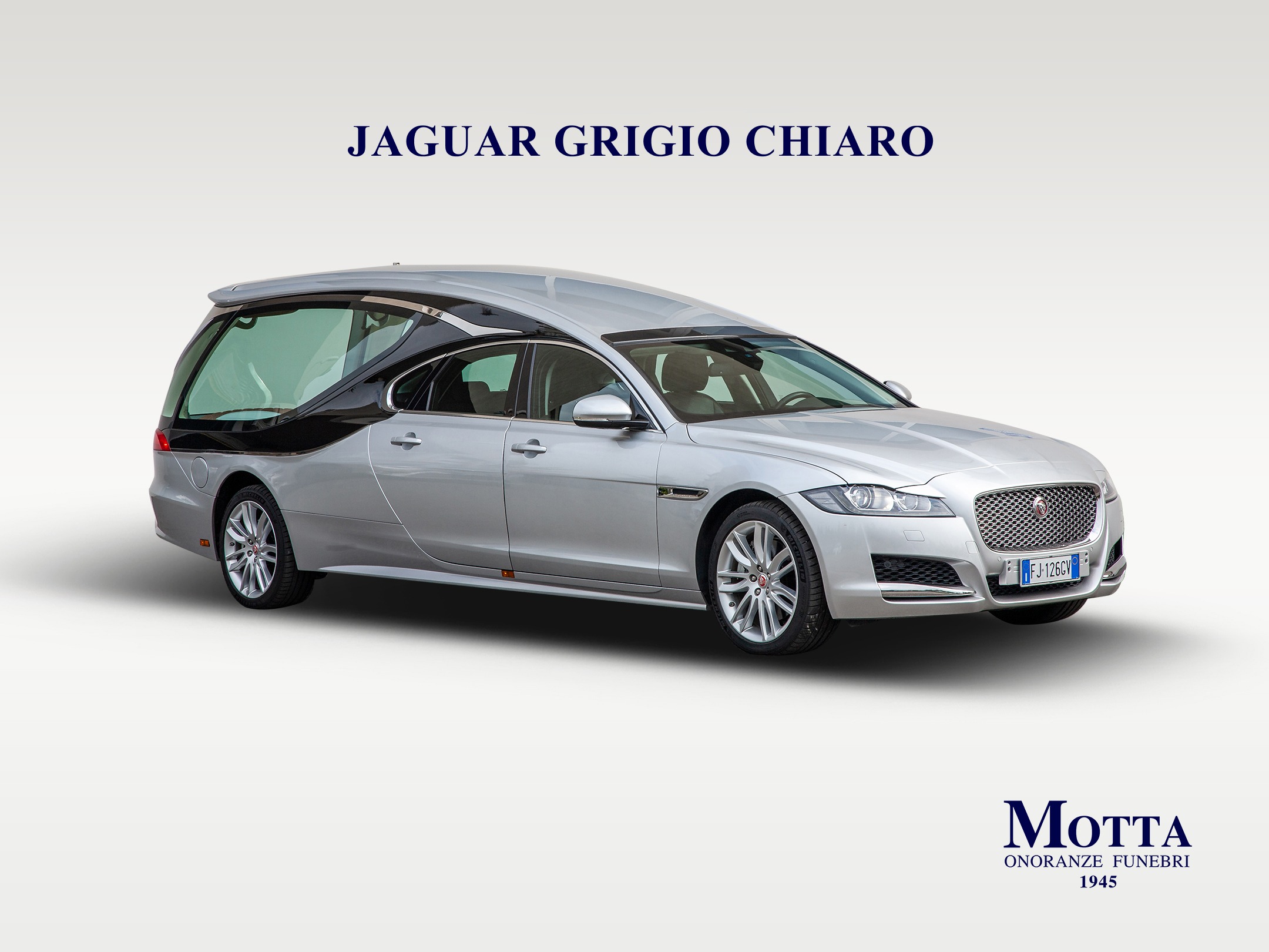 Auto funebre Jaguar Grigio Chiaro